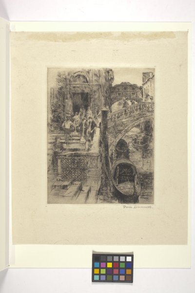 Most vzdechů, Benátky (deska 1) (inkoust) od Frank Duveneck