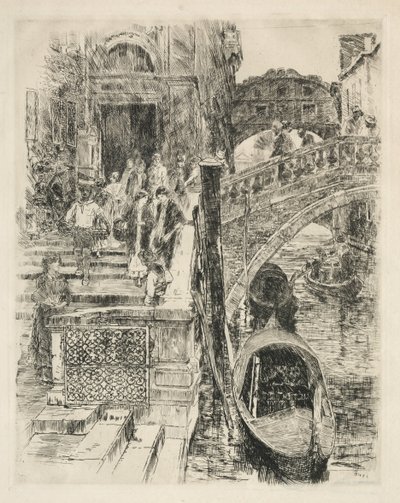 Most vzdechů, Benátky, 1883. od Frank Duveneck