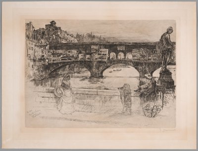 Ponte Vecchio, Florencie (první deska) od Frank Duveneck