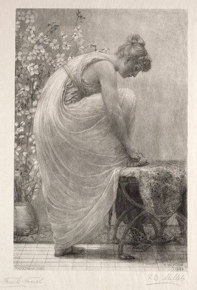 Šněrování sandálu, 1886. od Frank French