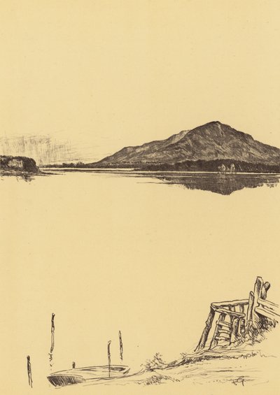 Windermere z Newby Bridge (litografie) od Frank Greenwood