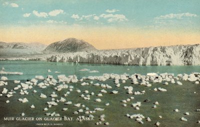 Muir Glacier, Glacier Bay, Aljaška, USA (barevné foto) od Frank H. Nowell