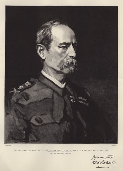 Celebrity dne, generálporučík Sir Frederick S Roberts, Baronet, VC, GCB od Frank Holl