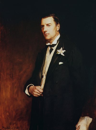 Portrét Josepha Chamberlaina, 1886 od Frank Holl