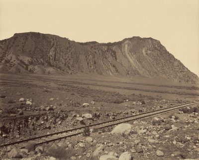 Cinnabar Mountain a Ďáblova skluzavka, 1880-1889 (foto) od Frank Jay Haynes