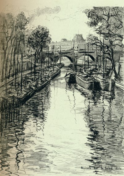 Čluny na Seině, 1915 od Frank Milton Armington