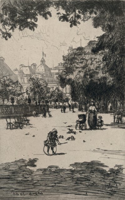 Lucemburská zahrada, 1915 od Frank Milton Armington