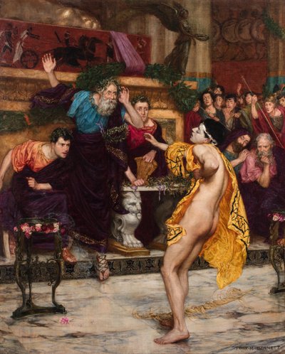Řecký běžec Ladas padá mrtev, když si jde pro korunu do Olympie od Frank Moss Bennett