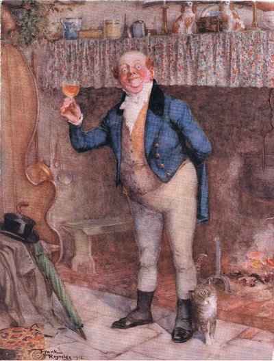 Pan Pickwick (Pickwickovy noviny) (barevná litografie) od Frank Reynolds