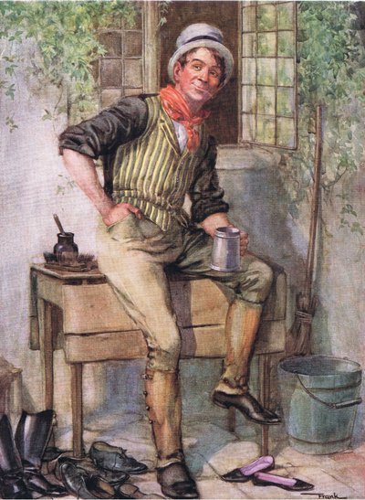 Sam Weller (Pickwick Papers) (barevná litografie) od Frank Reynolds