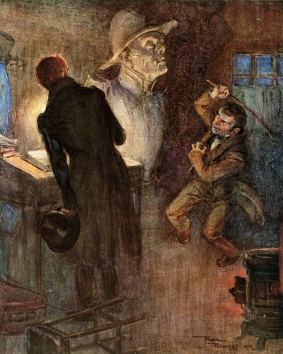 Figura-hlava (barevná litografie) od Frank Reynolds