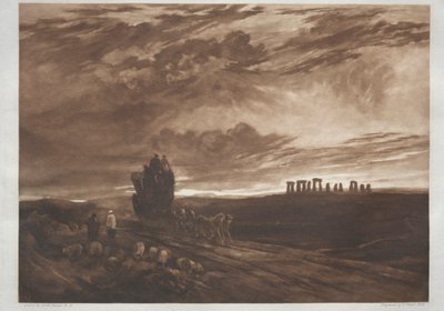 Stonehenge za úsvitu, 1897. od Frank Short