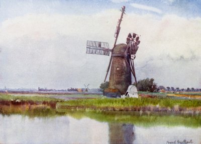 Norfolk Broads: Mill Country nad Stokesby (barevné lito) od Frank Southgate