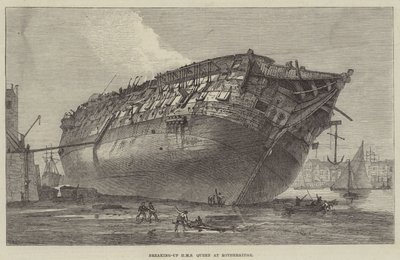 Rozbití HMS Queen v Rotherhithe od Frank Watkins