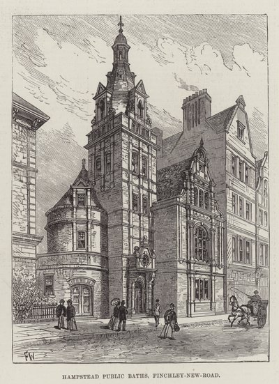 Hampstead Public Baths, Finchley-New-Road od Frank Watkins
