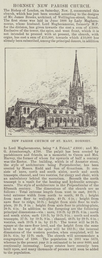 Nový farní kostel Panny Marie, Hornsey od Frank Watkins