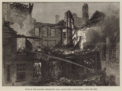 Zřícenina Scottish Corporation Hall, Crane-Court, Fleet-Street, po požáru od Frank Watkins