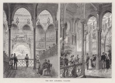 Divadlo New Alhambra (rytina) od Frank Watkins