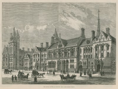 The Royal Court of Justice: The Carey Street front (rytina) od Frank Watkins