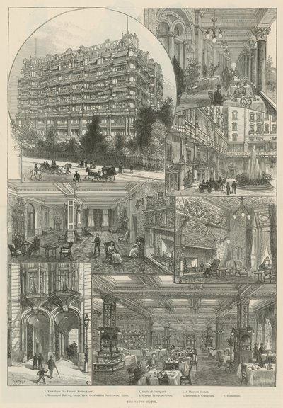 The Savoy Hotel (rytina) od Frank Watkins