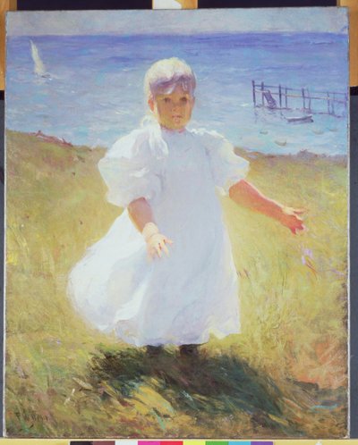 Dítě na slunci, před rokem 1899 (olej na plátně) od Frank Weston Benson