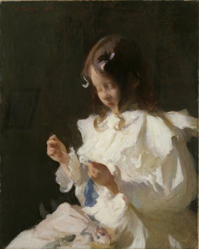 Portrét šicího dítěte od Frank Weston Benson