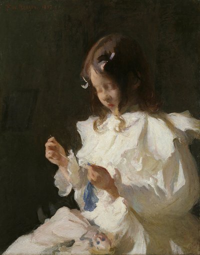 Portrét dítěte šití od Frank Weston Benson