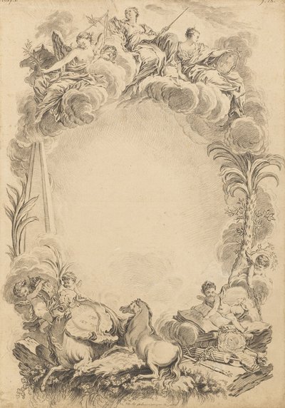 Design pro erb na počest Williama Earla Cowpera (asi 1665-1723) od François Boucher