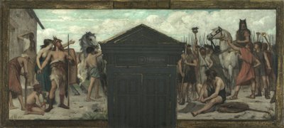 Náčrt radnice v 15. obvodu: La Patrie, mezi lety 1883 a 1884 (olej na plátně) od François Alfred Delobbe