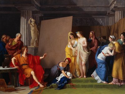 Zeuxis vybírá své modely pro obraz Heleny z děvčat z Crotonu, c. 1790. od François André Vincent