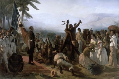 Vyhlášení zrušení otroctví ve francouzských koloniích, 27. dubna 1848 od François Auguste Biard