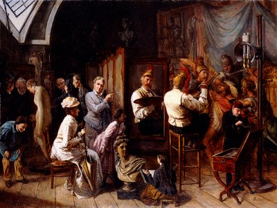 Umělcovo studio, od François Auguste Biard