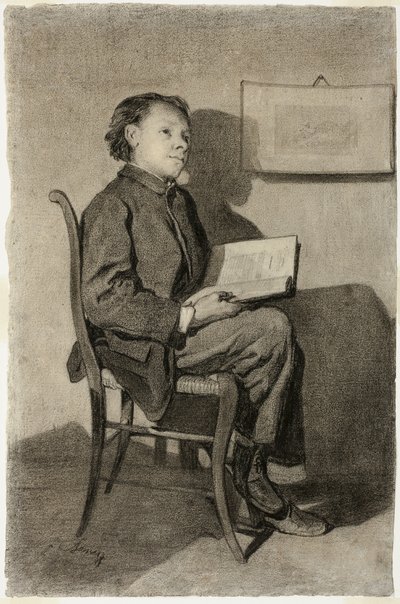 Chlapec čtení od François Bonvin