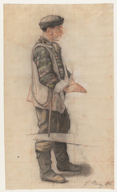 The Stretcher Bearer (studie pro "The Fallen Roofer") od François Bonvin