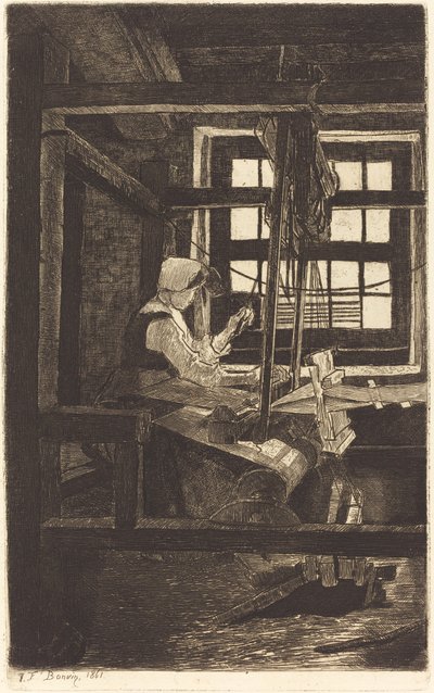 Weaver (La Tisserande) od François Bonvin
