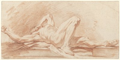 Studie ležícího nahého muže od François Boucher (possibly)