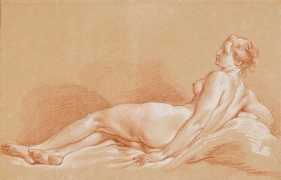 Boucher - Ležící mladá žena od François Boucher