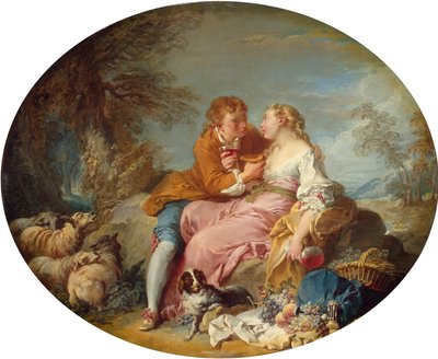 Boucher - Pastorální scéna, počátek 30. let 17. století od François Boucher