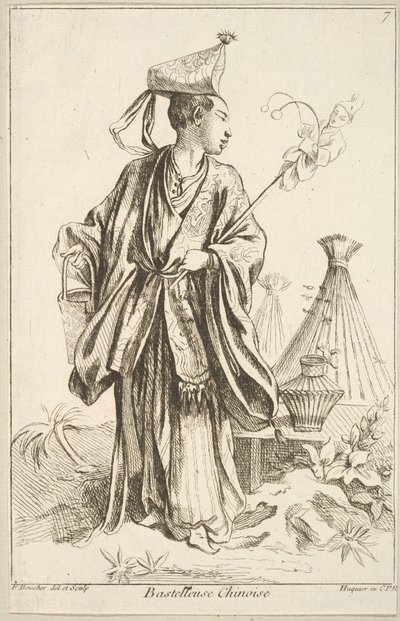 Čínský umělec, 1738-45. od François Boucher