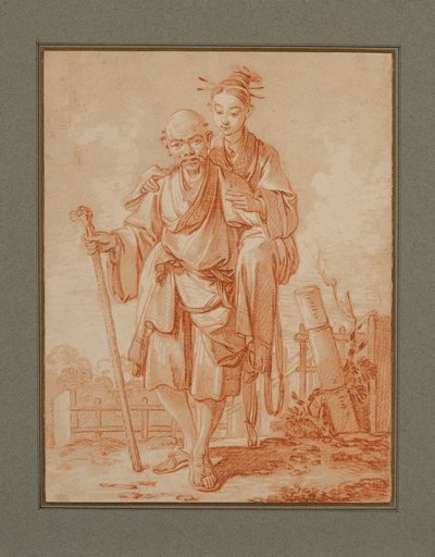 Čínský pár v krajině od François Boucher