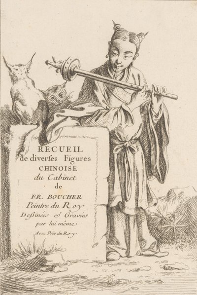 Sbírka rozmanitých čínských figurek, 1738-45. od François Boucher