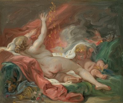 Danaë (studium). Kolem roku 1760 od François Boucher