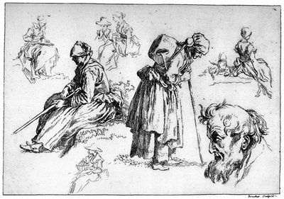 Různé postavy, c1720-1770, 1924 od François Boucher