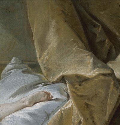 Studie nohou pro blondýnku Odalisque, asi 1751. od François Boucher