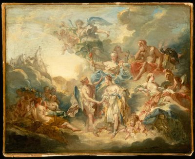 F.Boucher, svatba Amora a Psyché / obraz, 18. stol od François Boucher