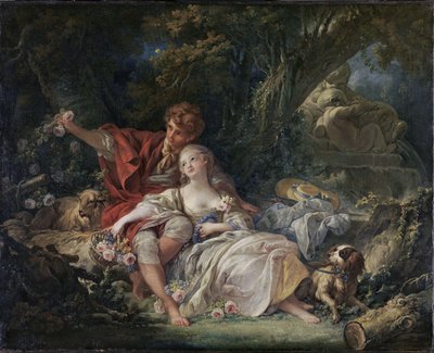 Německy: Pastýř a pastýřka pastorální od François Boucher