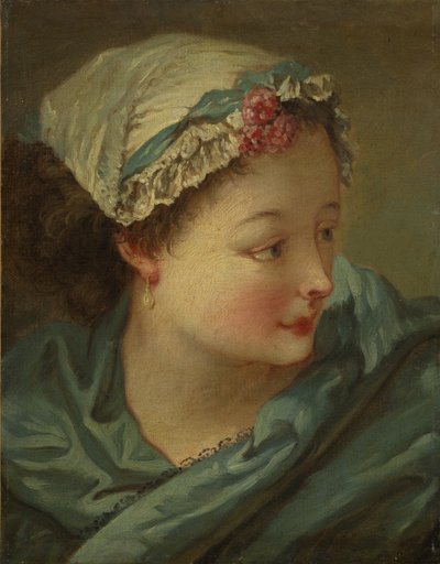 Hlava mladé ženy od François Boucher