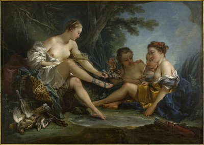 Le Repos des nymphes au retour de la chasse, známý také jako Le Retour de chasse de Diane od François Boucher