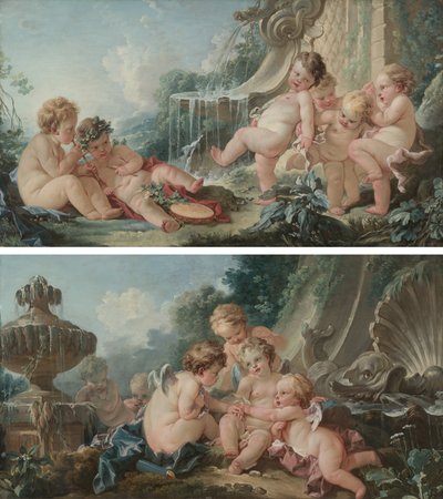Hudba a tanec a Cupids in Conspiracy od François Boucher