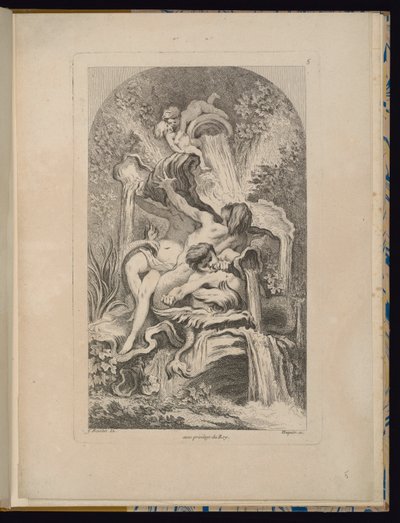 Deska 5, Receuil de Fontaines (sbírka fontán) od François Boucher